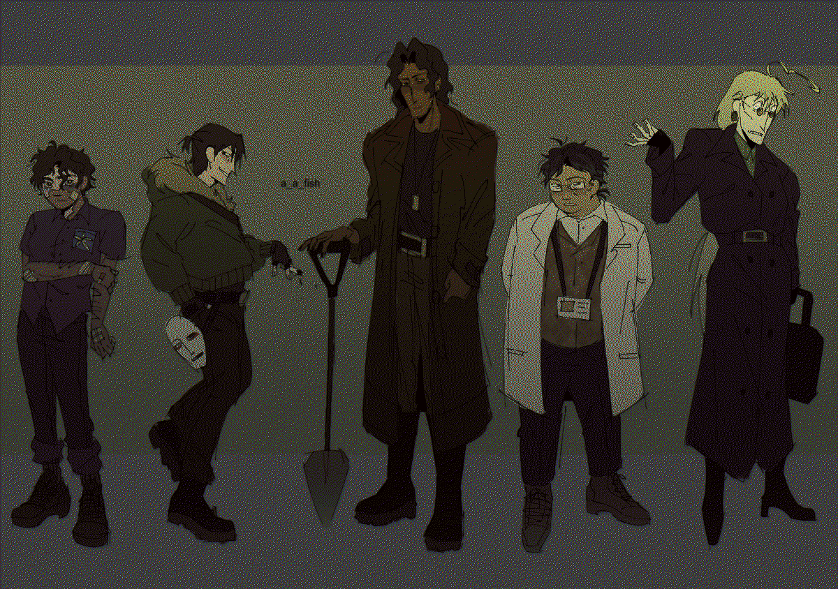 A line up of my characters.