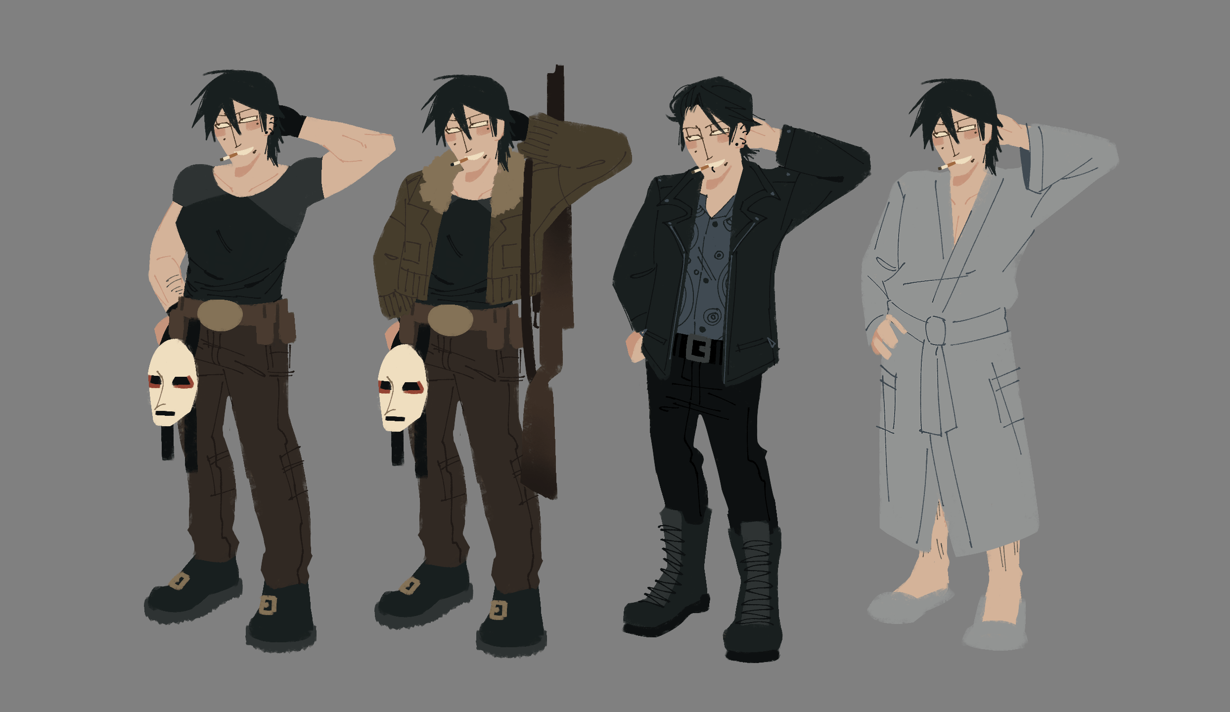 A set of outfits for my character Mei.