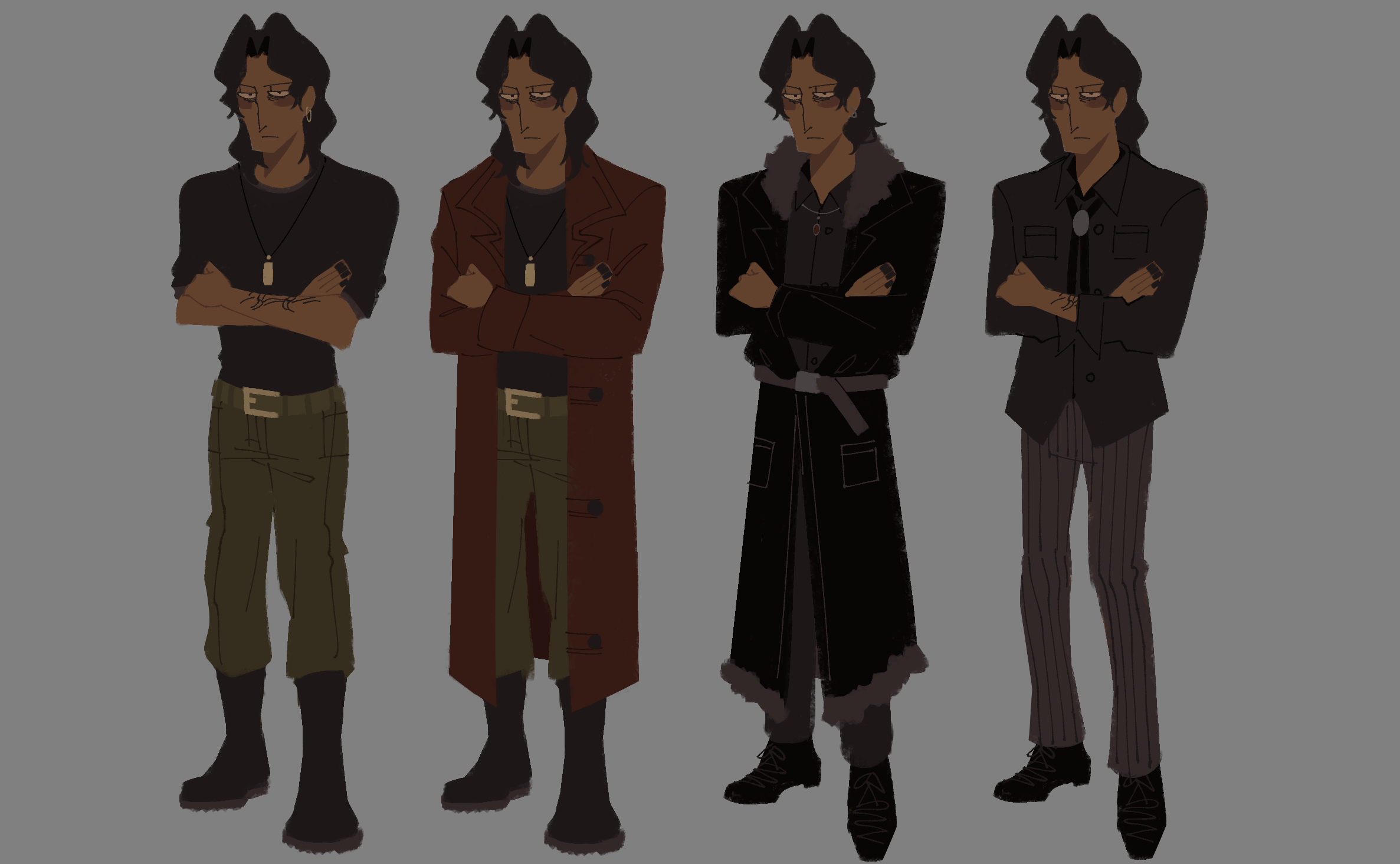 A set of outfits for my character Ven.