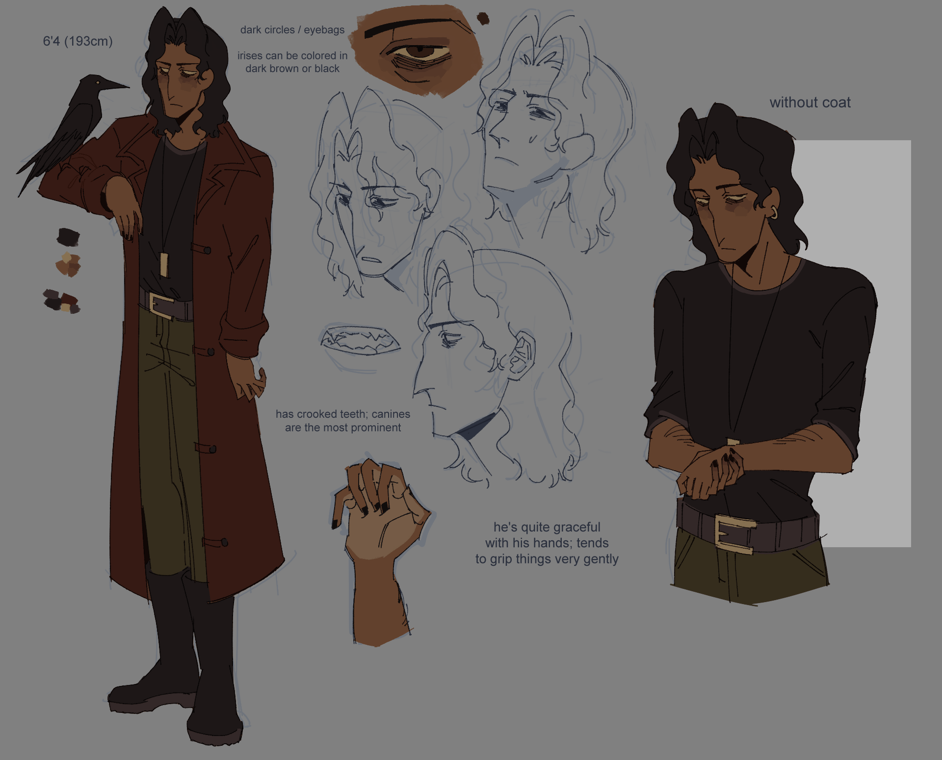 Reference sheet of my character Ven.